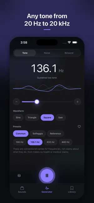 Hum: Frequency Generator screenshot 1