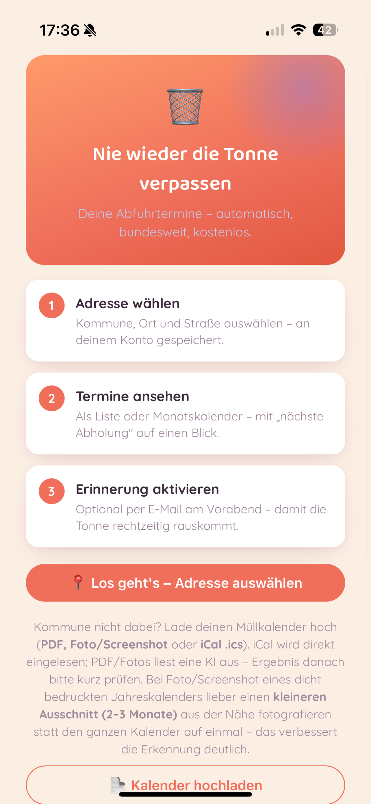 Müll-Kalender screenshot 4
