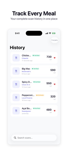 MenuLens - AI Calorie Counter iPhone screenshot