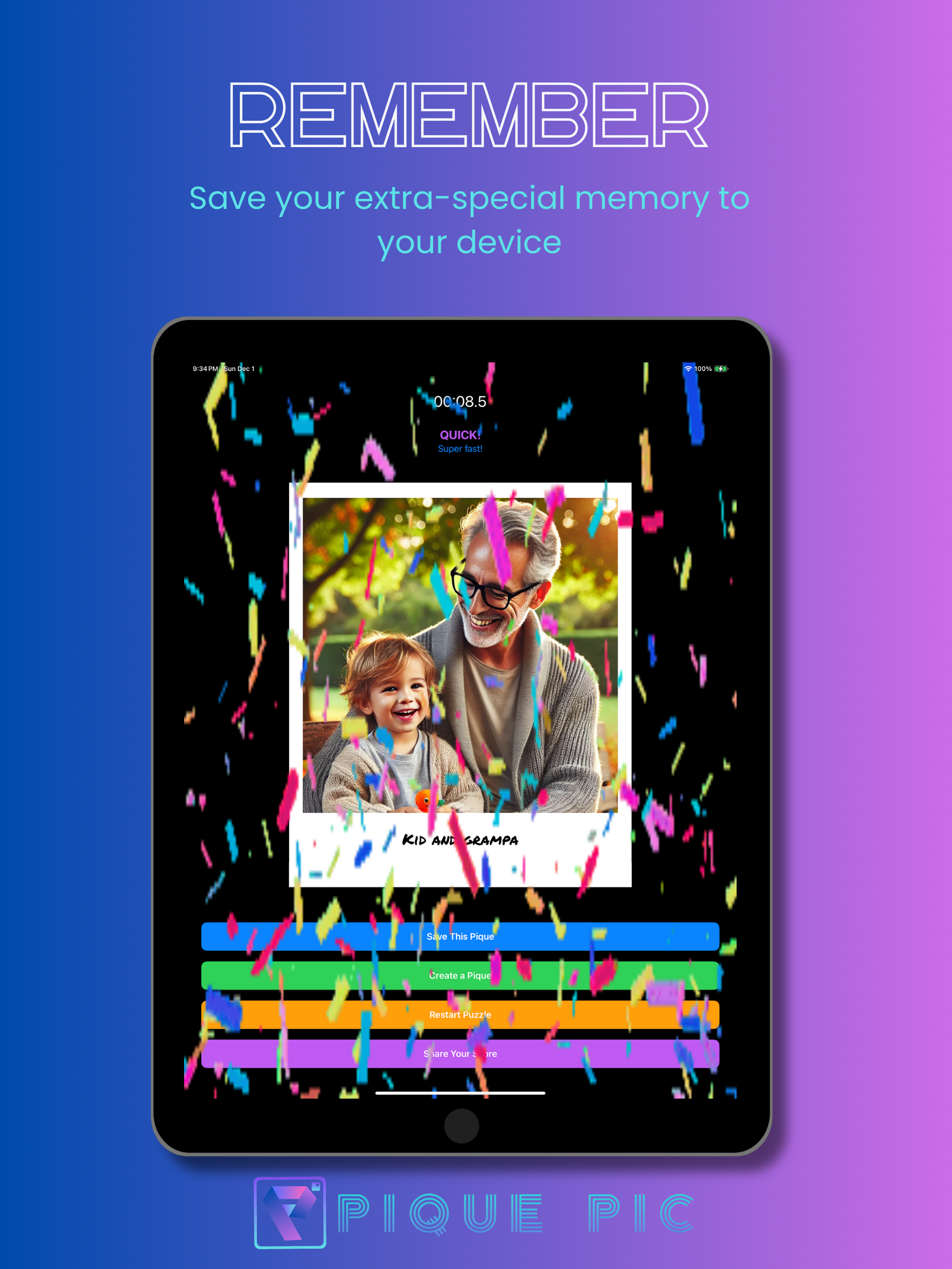 Pique Pic - Photo Sharing Game