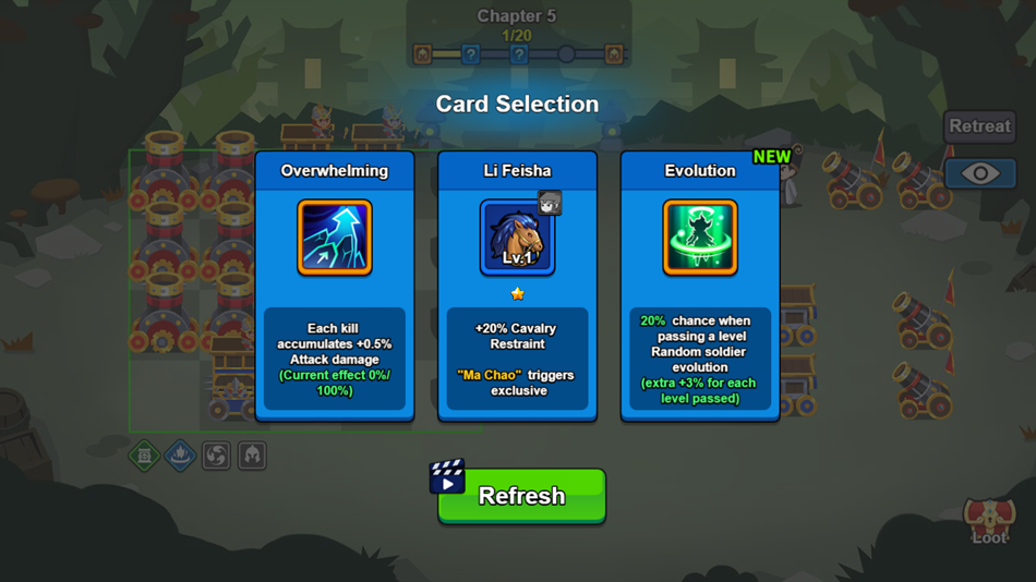#3. Merge Heroes -Idle War (iOS) Podle: xi wang