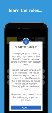 Peg Solitaire Unlimited iPhone screenshot