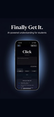 Click: Study App iPhone screenshot