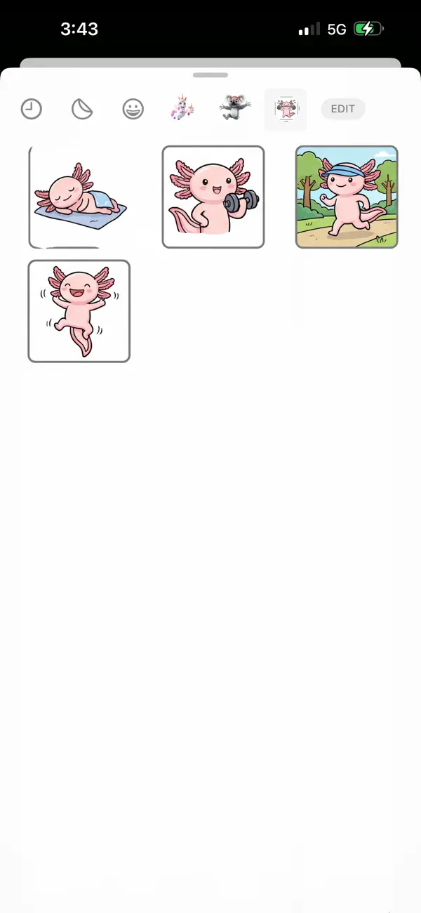 Screenshot #3 pour Fit Axolotl Stickers