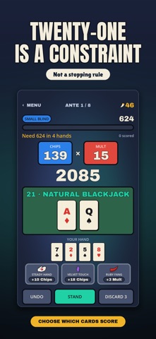 Blackjackal: Card Roguelike iPhone screenshot