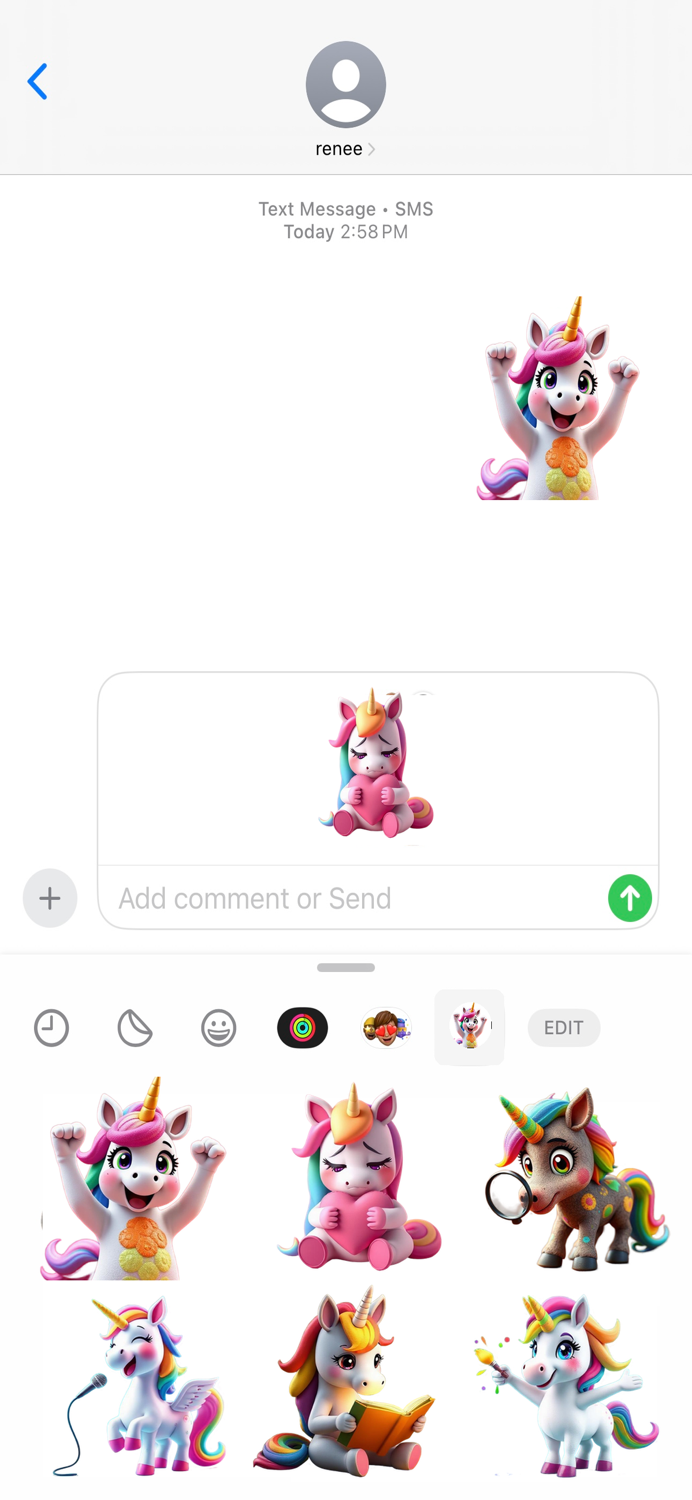 Rainbow Unicorns Stickers