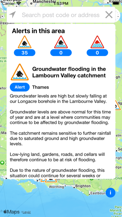 Screenshot #2 pour Flood Alert Watcher