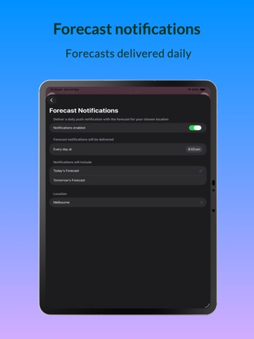 Better Weather Australia iPad screenshot