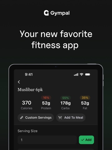 Gympal: Calorie & Gym Tracker iPad screenshot