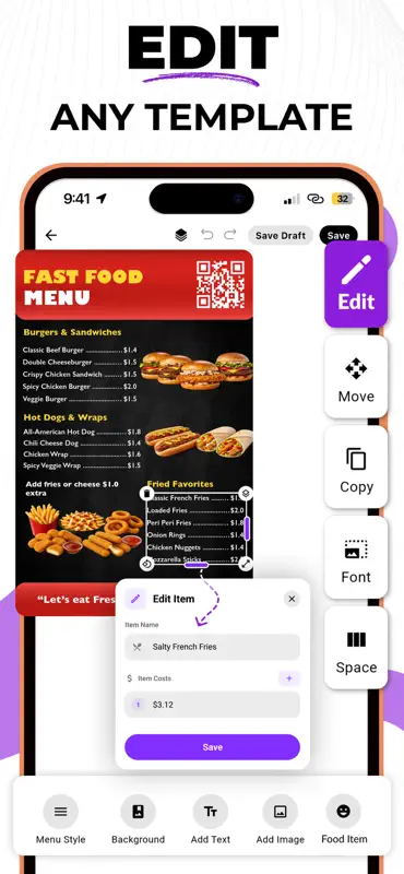 Menu Maker - Menu Card Maker screenshot 2 of 7