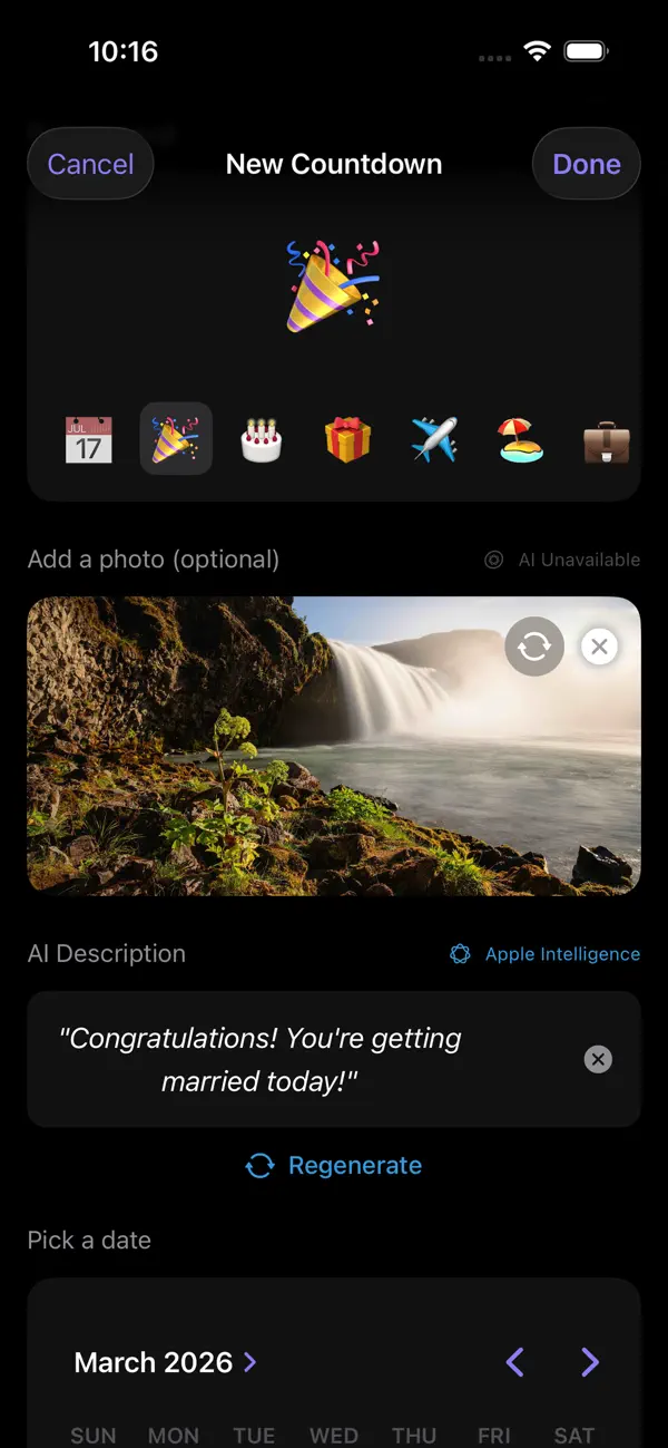 #2. CountPal: Countdown & Widgets (iOS) Podle: Digital Hole Pvt. Ltd.