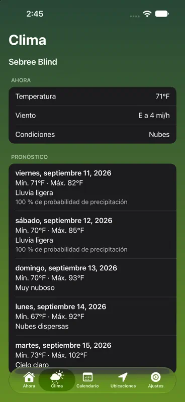 Solunar: Mejores Horas de Caza screenshot 2 of 10