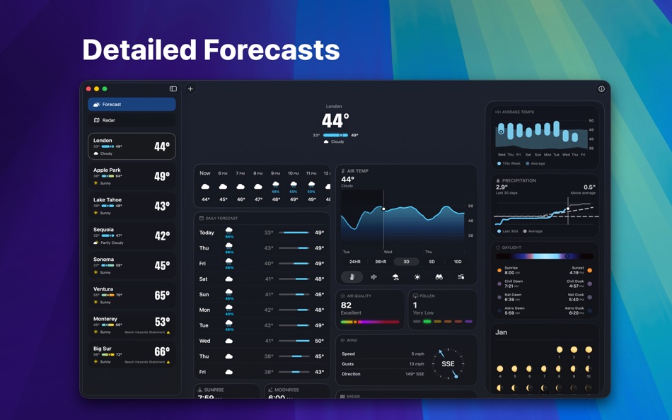#2. Sunny: Weather Forecasts (macOS) 由: Condor Digital