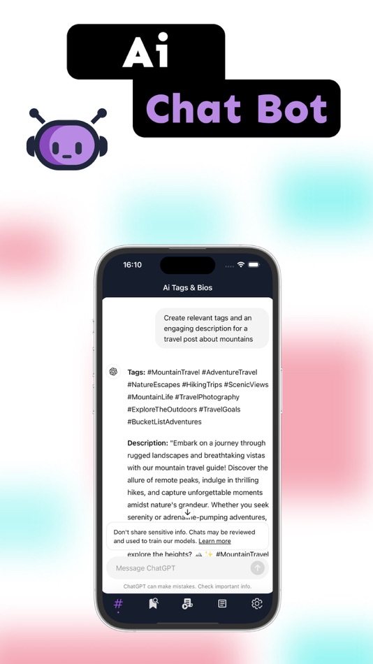 #5. AI Chatbot - Hashtag & Caption (iOS) 由: Victor Cristea