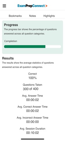 ExamPrepConnect iPhone screenshot