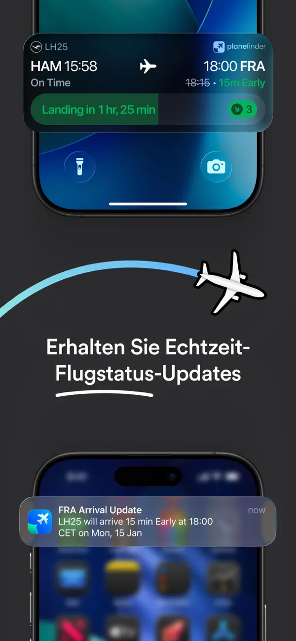 Plane Finder ⁃ Flight Tracker iPhone App Screenshot 3 – Reisen