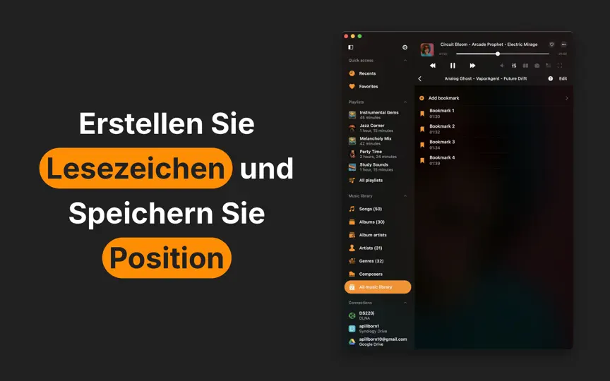 Screenshot von Flacbox auf dem iPhone 5