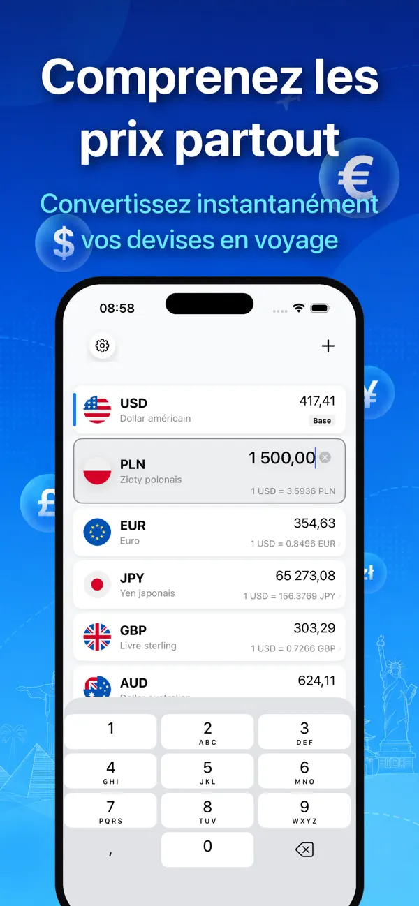 Screenshot #2 pour Currencies - convertisseur