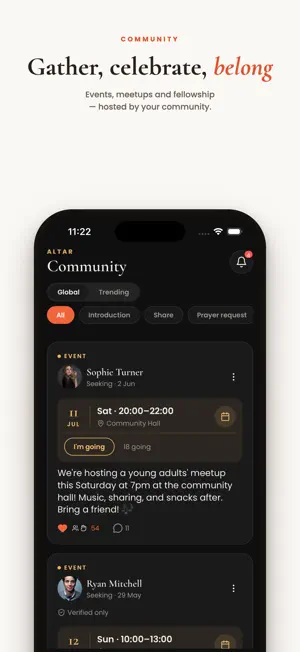 Altar: Faith Dating, Community screenshot 2