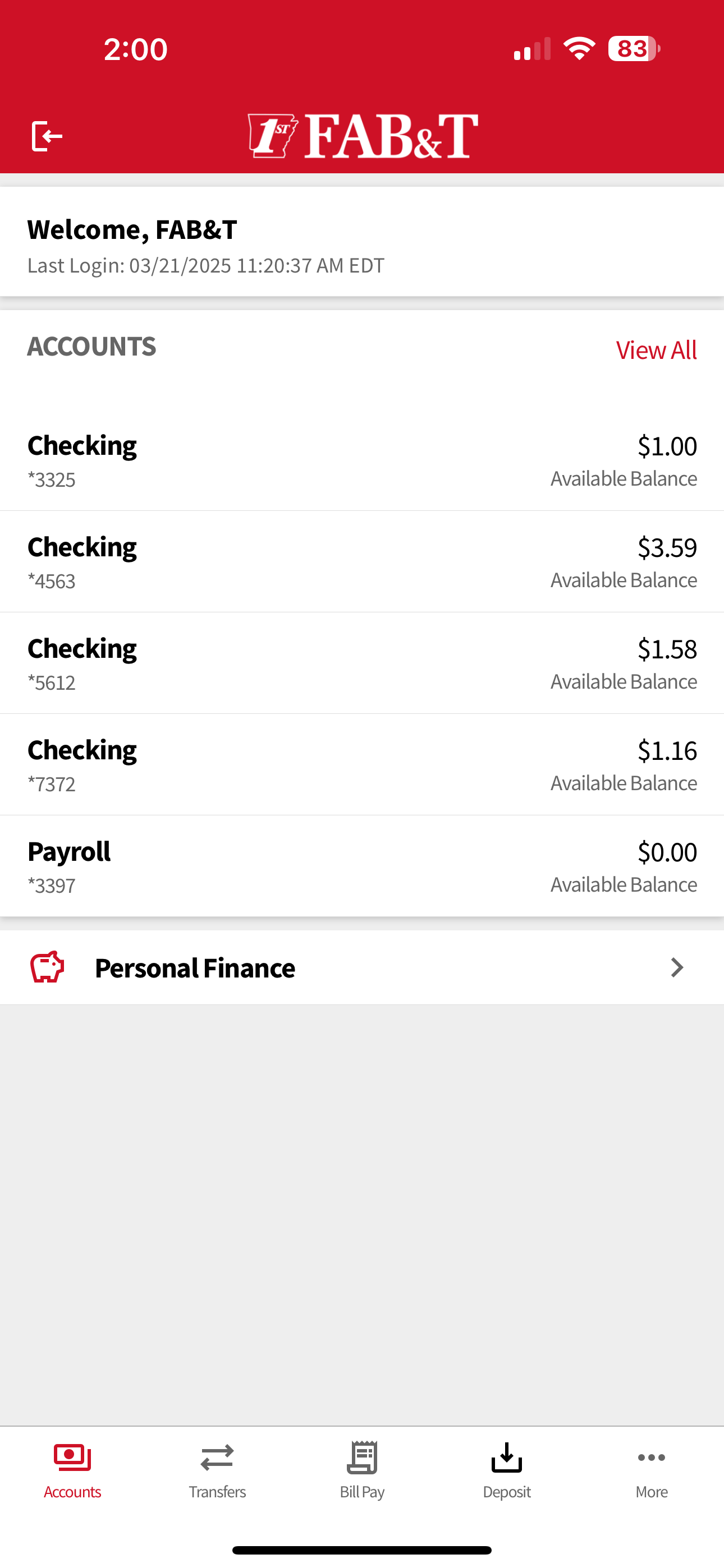 FAB&T Mobile for iPhone screenshot 3