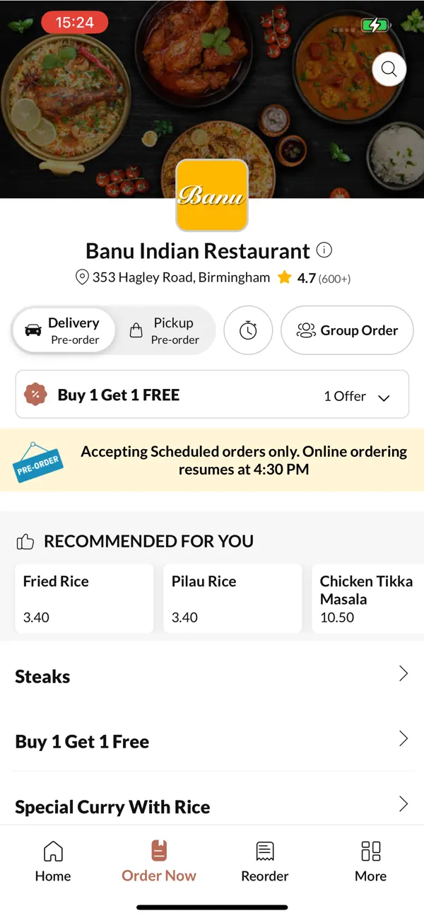 Screenshot #2 pour Banu Indian Restaurant.