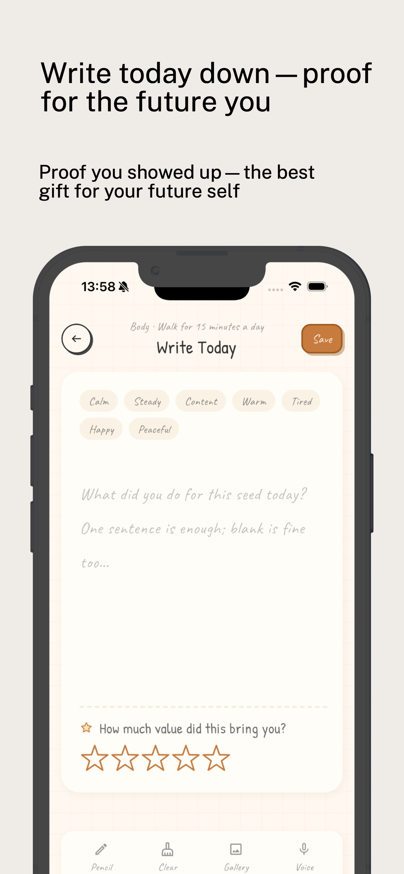 Screenshot 4 of Growth Rings: Future Journal