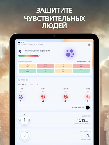 Загрязнение • Пыльца • Виджет iPad screenshot 6