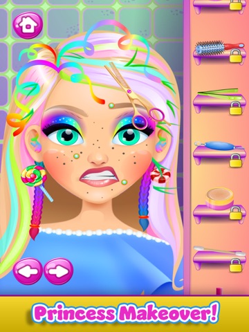 Rainbow Princess Hair Salon iPad screenshot