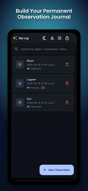 Astro Gazing Log screenshot 1