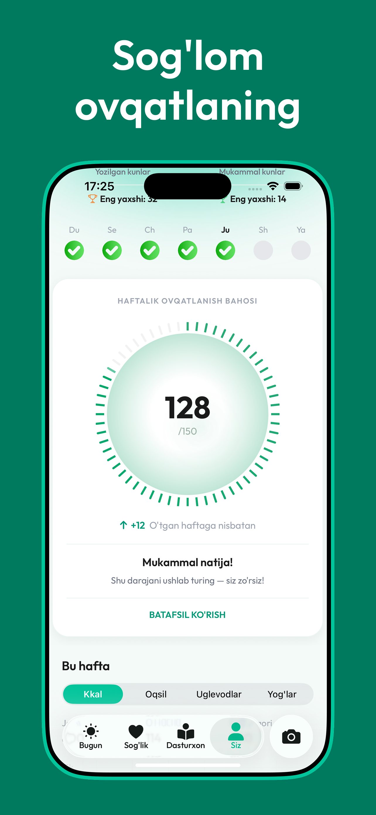 YALPIZ: AI Ovqatlanish Ilovasi