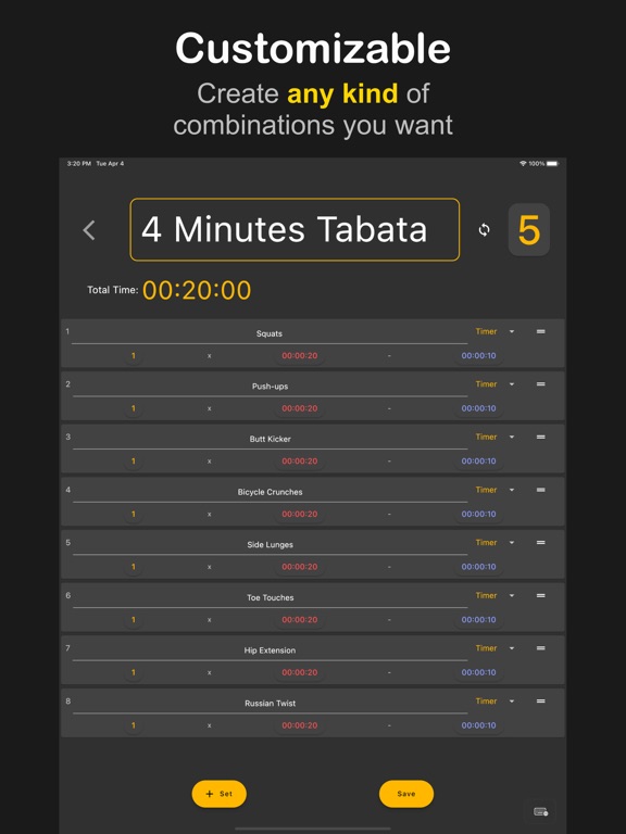 Screenshot #4 pour Interval Timer: Custom Workout
