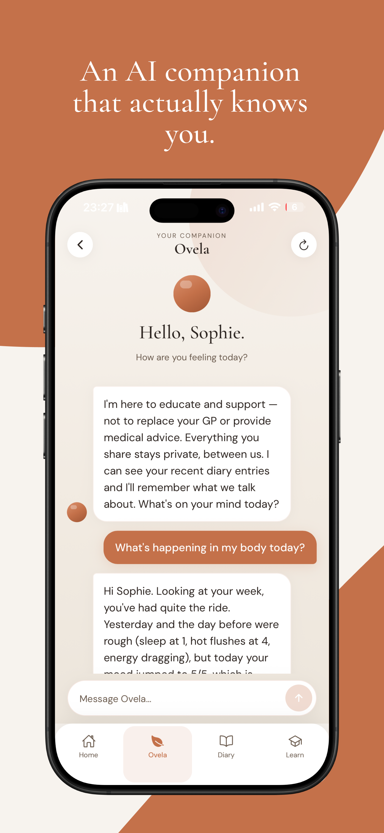 Ovela: Menopause Tracker