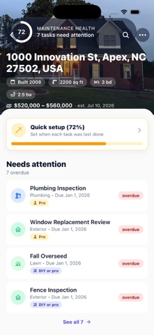 HomeSturdy — Home Maintenance iPhone screenshot