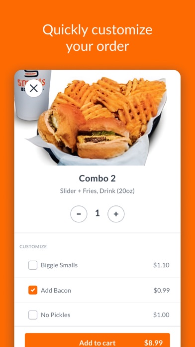 Smalls Sliders iPhone screenshot 2 - Food & Drink app
