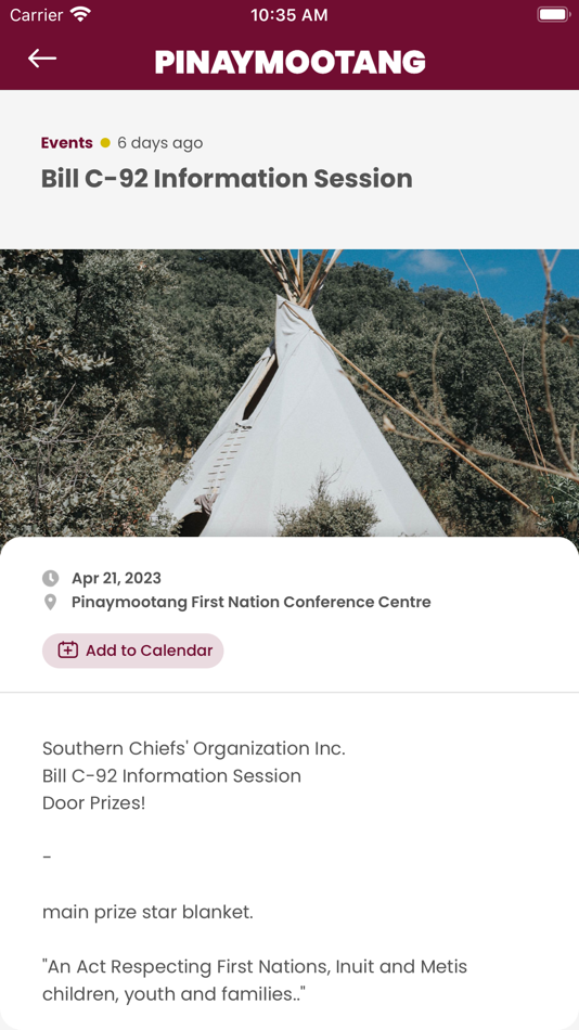 #4. Pinaymootang First Nation (iOS) 由: Pinaymootang First Nation