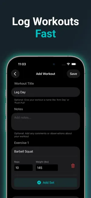 LiftLog: Gym Workout Tracker screenshot 2