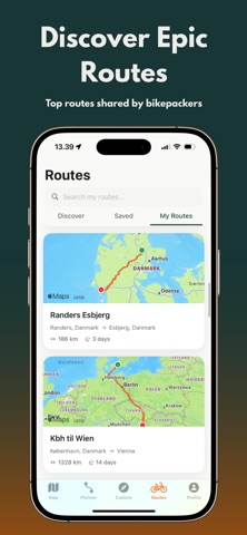 Bikepacking - Route Planner iPhone screenshot