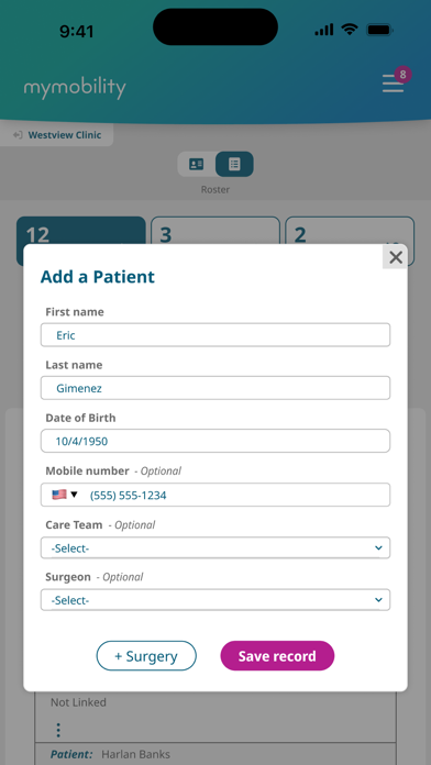 ZBEdge Clinician App Screenshot