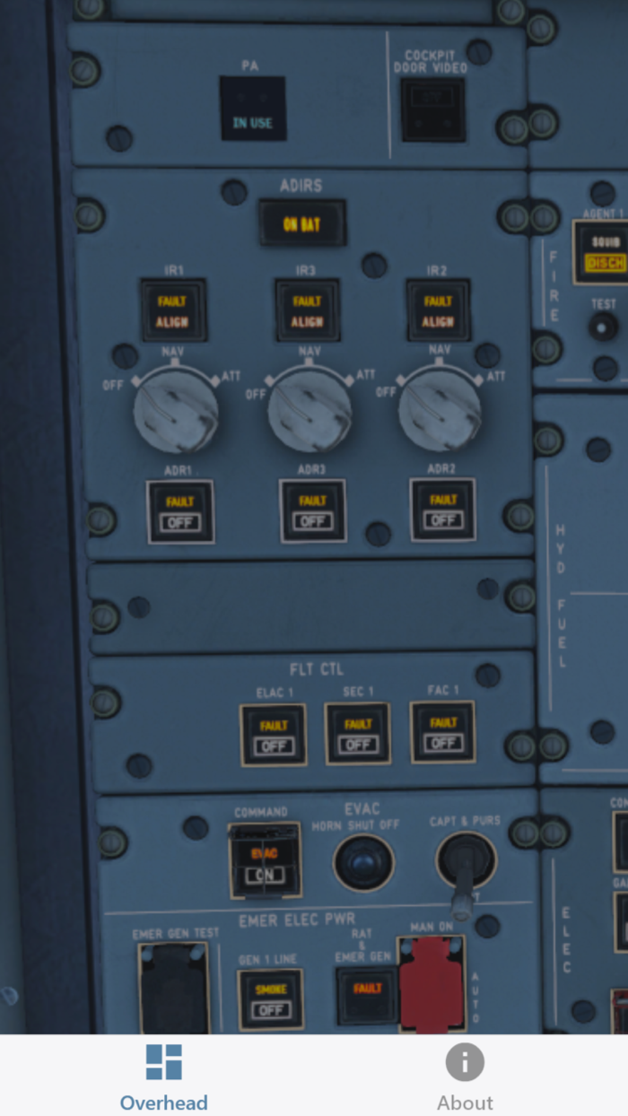 A320 Lights and Switches