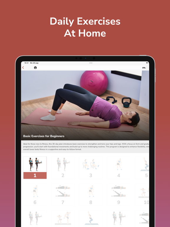 Hip Dips Workout iPad screenshot
