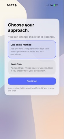 OneThing Habit iPhone screenshot