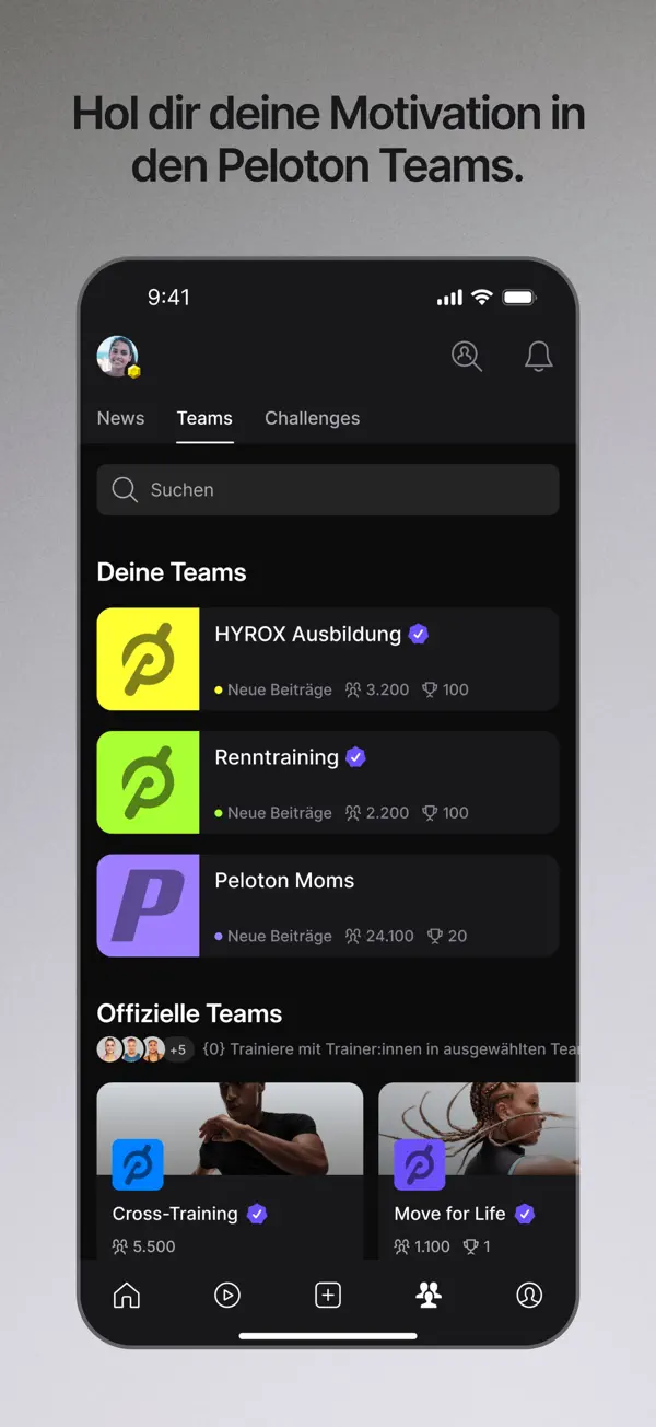 Peloton: Fitness & Workouts iPhone App Screenshot 7 – Gesundheit & Fitness