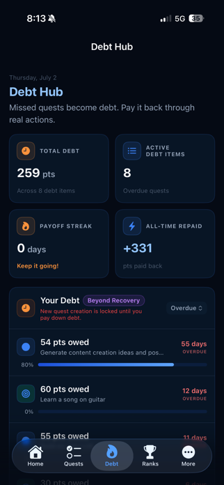 SideQuest - Quest & Debt Screenshot 1 of 5