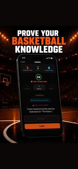 Screenshot von HoopIQ: Basketball Trivia auf dem iPhone 1