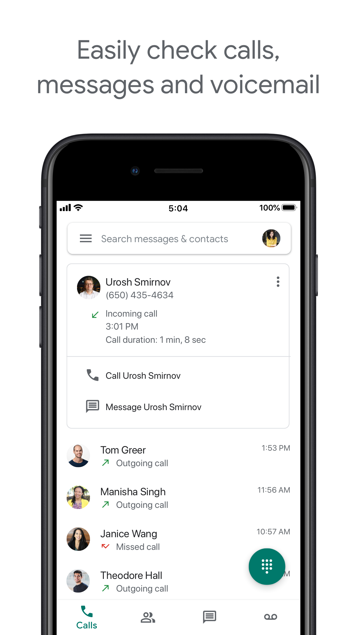 Google Voice screenshot 1