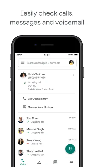 Google Voice screenshot 1