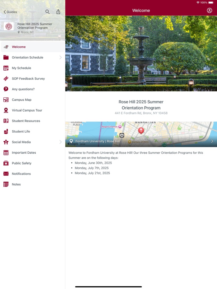 #1. Fordham Orientation (iOS) 由: Fordham University