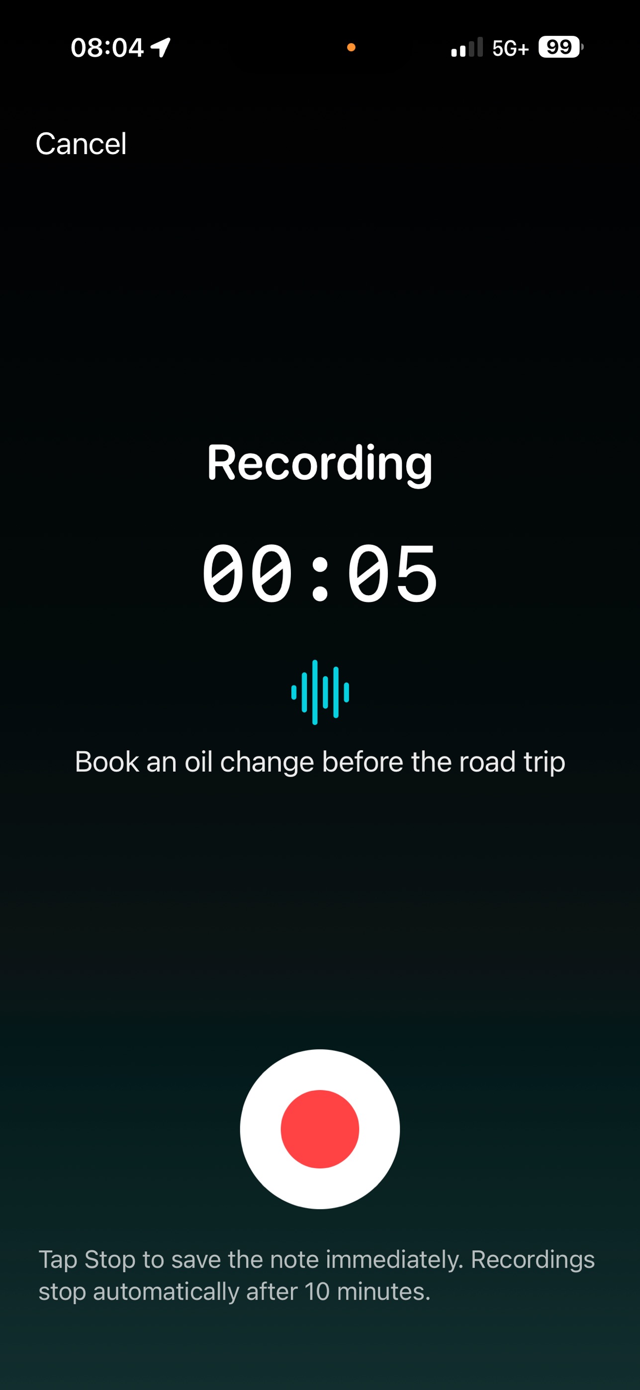 Screenshot 4 of Passing Thoughts: Voice Notes