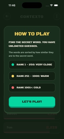 Contexto : Guess the Word iPhone screenshot
