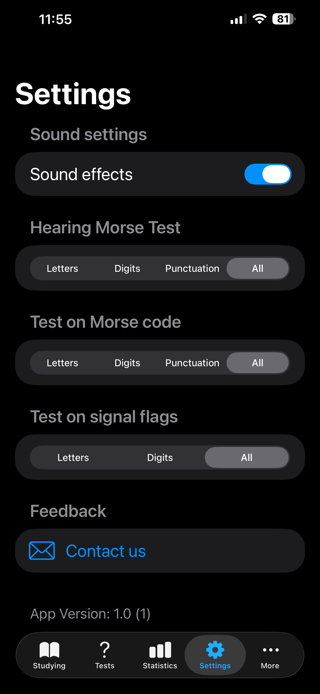 ICS: alphabet, Morse, flags screenshot 9